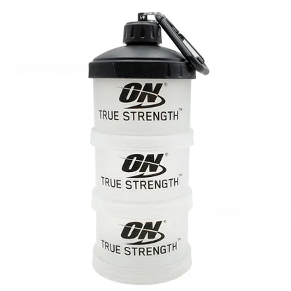 Apex Ritual – 3-Layer Portable Protein Powder Box – Fitness Supplement Funnel Container
