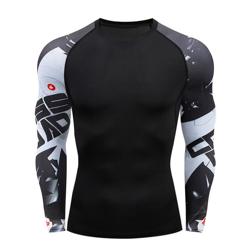 Apex Ritual – MMA Long Sleeve Rashguard – BJJ Muay Thai Compression Shirt Gym Boxing Jersey