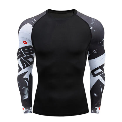 Apex Ritual – MMA Long Sleeve Rashguard – BJJ Muay Thai Compression Shirt Gym Boxing Jersey