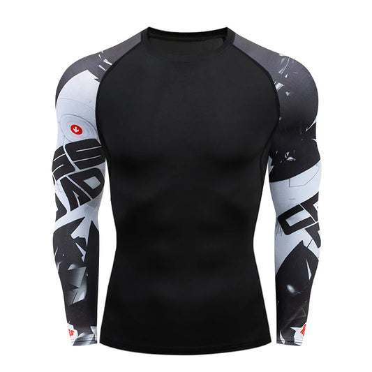Apex Ritual – MMA Long Sleeve Rashguard – BJJ Muay Thai Compression Shirt Gym Boxing Jersey