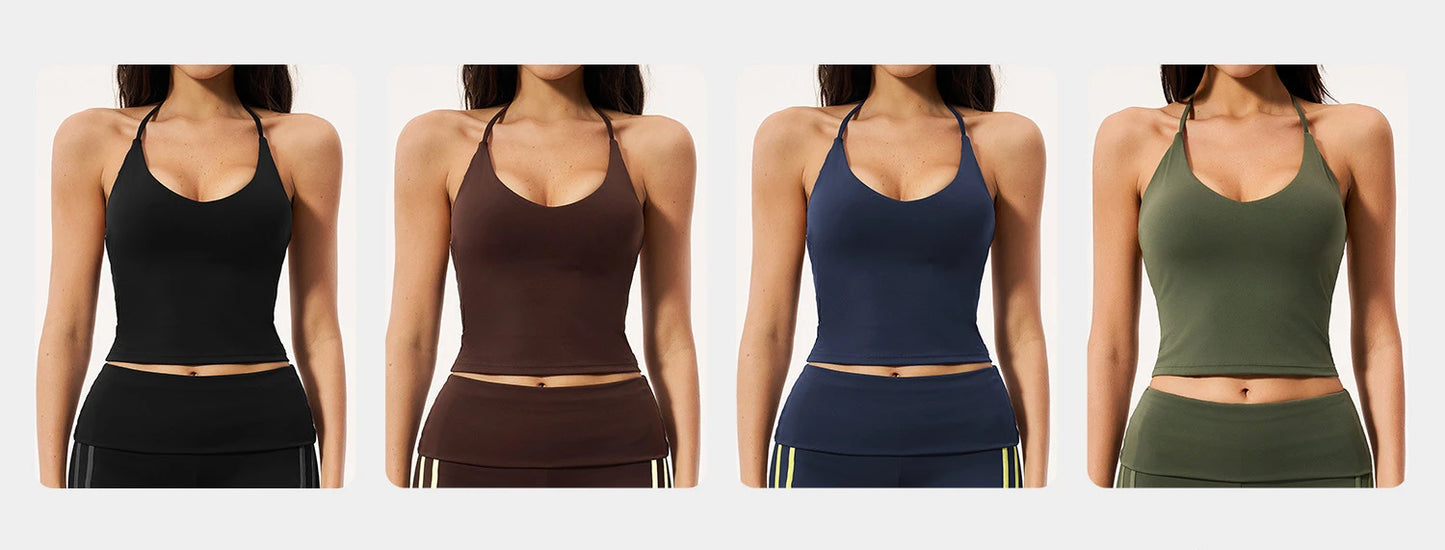 Apex Ritual – Yoga Tank Top Summer Women Deep-V – Fitness Shockproof Push Up Running Vest