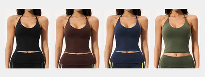Apex Ritual – Yoga Tank Top Summer Women Deep-V – Fitness Shockproof Push Up Running Vest