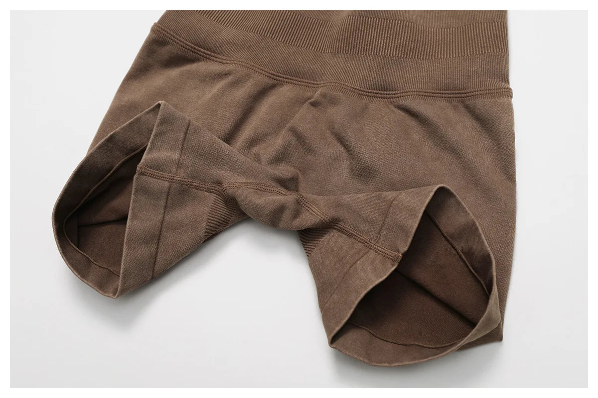 Apex Ritual – Women's High-Waist Yoga Shorts – Sand-Washed Squat-Proof Training Shorts
