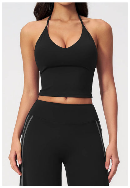 Apex Ritual – Yoga Tank Top Summer Women Deep-V – Fitness Shockproof Push Up Running Vest