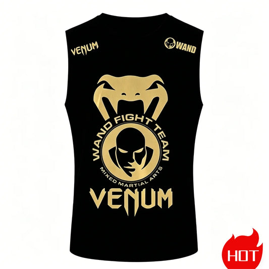 Apex Ritual – Men's 3D Snakehead Fitness Tank Top – Breathable Oversized Sleeveless Graphic Shirt
