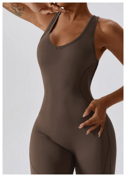 Apex Ritual – Women's One-Piece Gym Jumpsuit – Stretch Sports Bodysuit