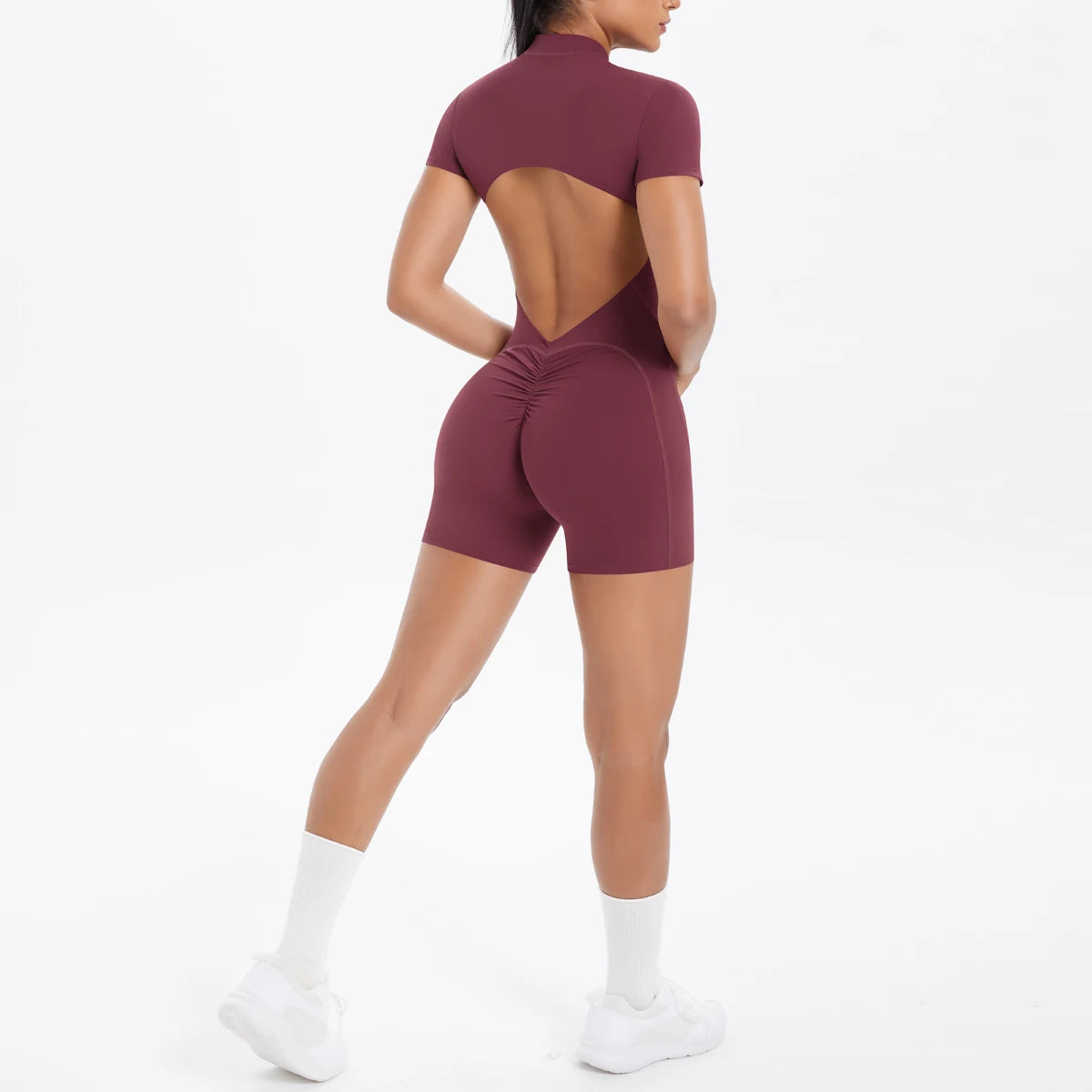 Apex Ritual – Women's One-Piece Training Jumpsuit – Zip-Front Workout Bodysuit