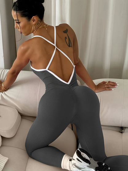 Apex Ritual – Women's One-Piece Sports Romper – Running & Gym Workout Jumpsuit