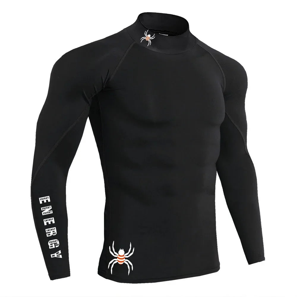 Apex Ritual – Men's Long Sleeve Compression Running T-Shirt – Quick-Dry Bodybuilding Fitness Top