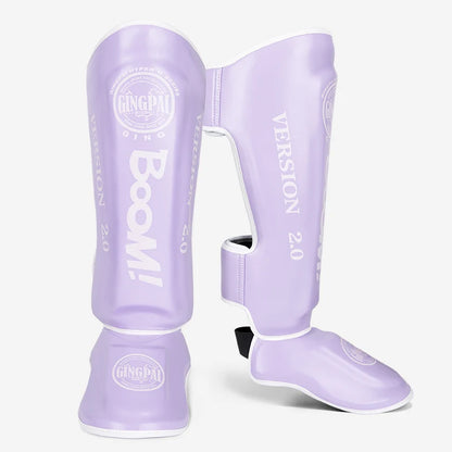 Apex Ritual – PU Leather Boxing Shin Guards – MMA & Muay Thai Ankle Protector Shin Pads