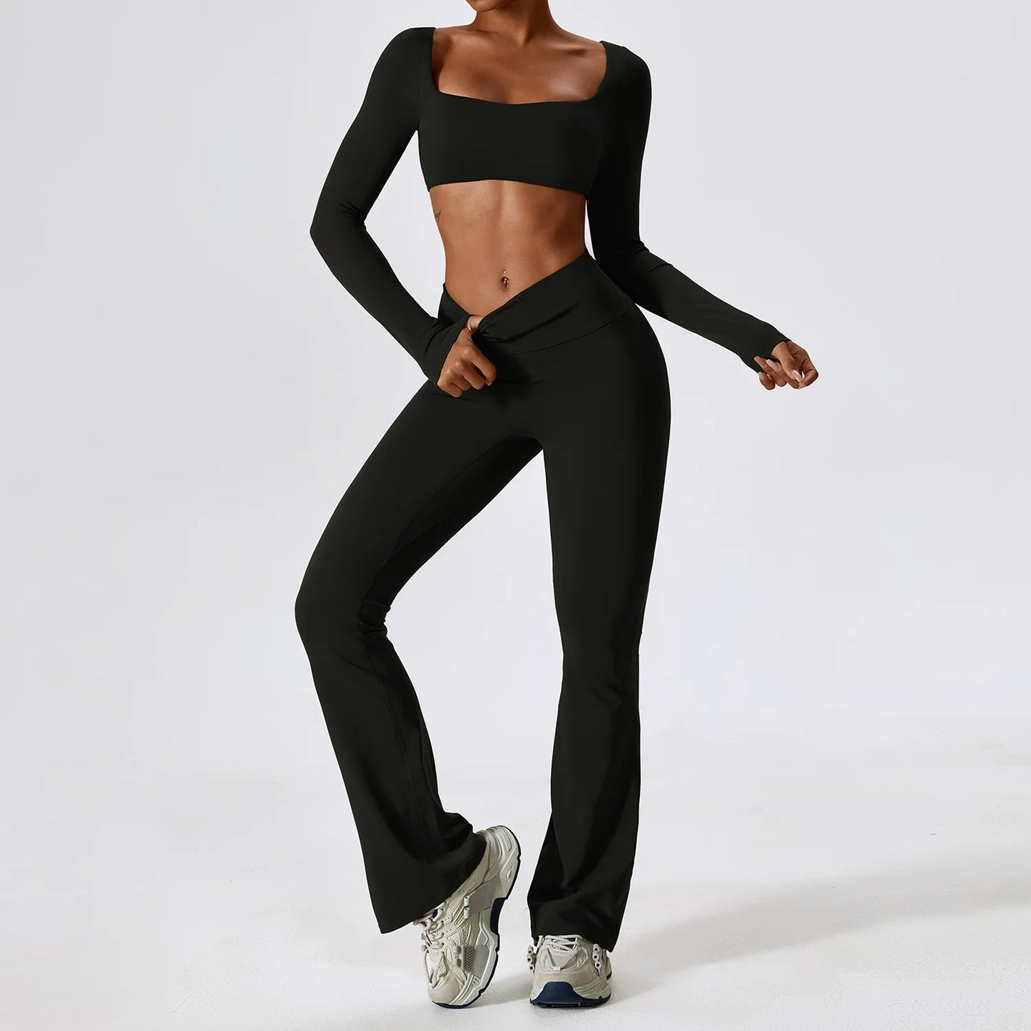 Apex Ritual – Yoga Set 2PCS Seamless Women Sportswear – Gym Legging Fitness Bra Crop Top