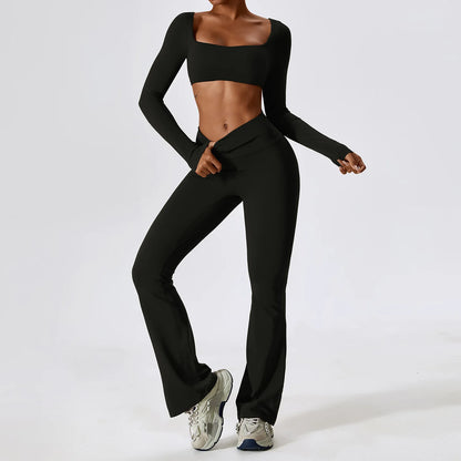 Apex Ritual – Yoga Set 2PCS Seamless Women Sportswear – Gym Legging Fitness Bra Crop Top