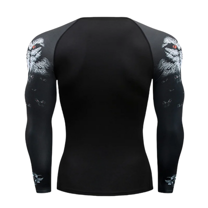 Apex Ritual – MMA Long Sleeve Rashguard – BJJ Muay Thai Compression Shirt Gym Boxing Jersey