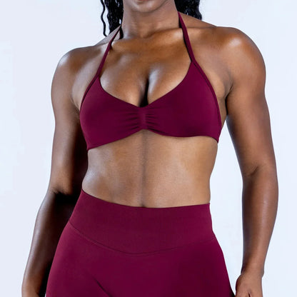 Apex Ritual – Women's 2-Piece Gym Set – Strappy Bra & High-Waist Scrunch Shorts