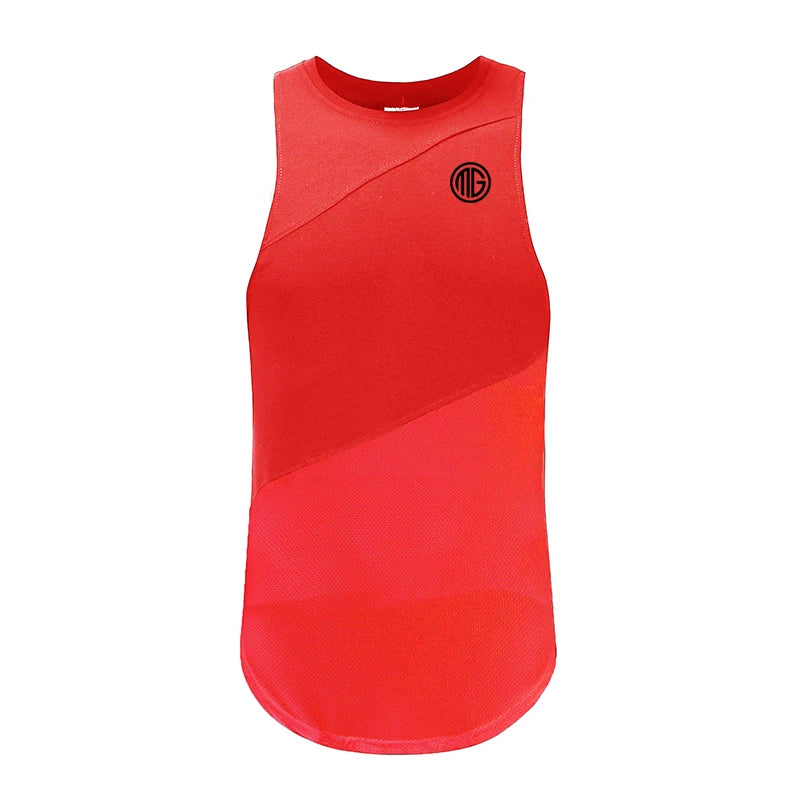 Apex Ritual – Men's Sleeveless Gym Running Vest – Muscle Singlet Breathable Mesh Fitness Tank