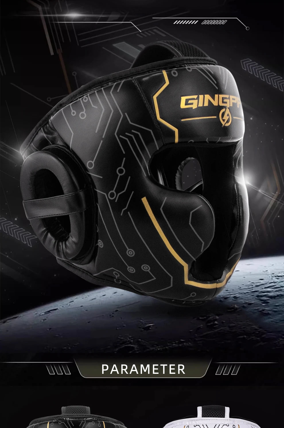 Apex Ritual – Full-Coverage MMA Boxing Helmet – Leather Head Guard for Muay Thai & Kickboxing