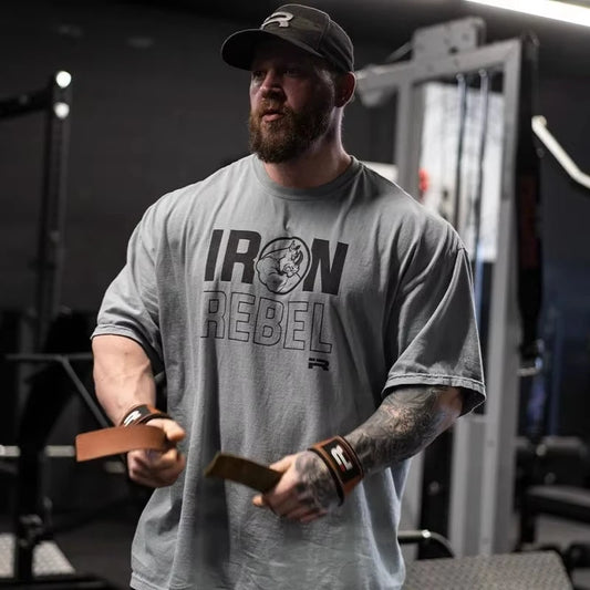 Apex Ritual – Earned Not Given Men's Gym T-Shirt – Bold Text Oversized Crew Neck Lifting Tee
