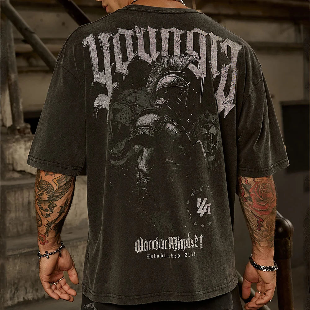 Apex Ritual Spartan Cotton T-Shirt – Loose-Fit Graphic Training Tee