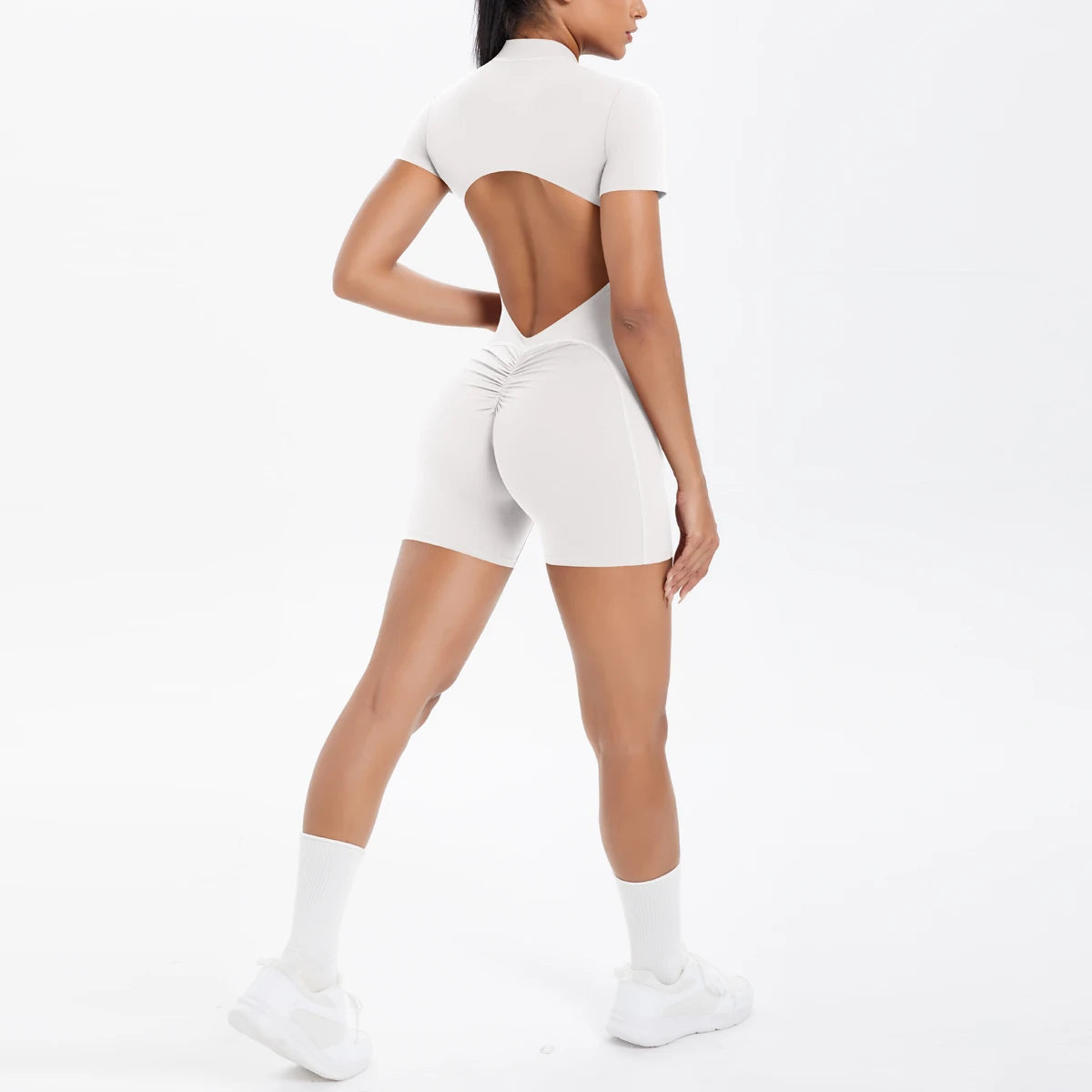 Apex Ritual – Women's One-Piece Training Jumpsuit – Zip-Front Workout Bodysuit