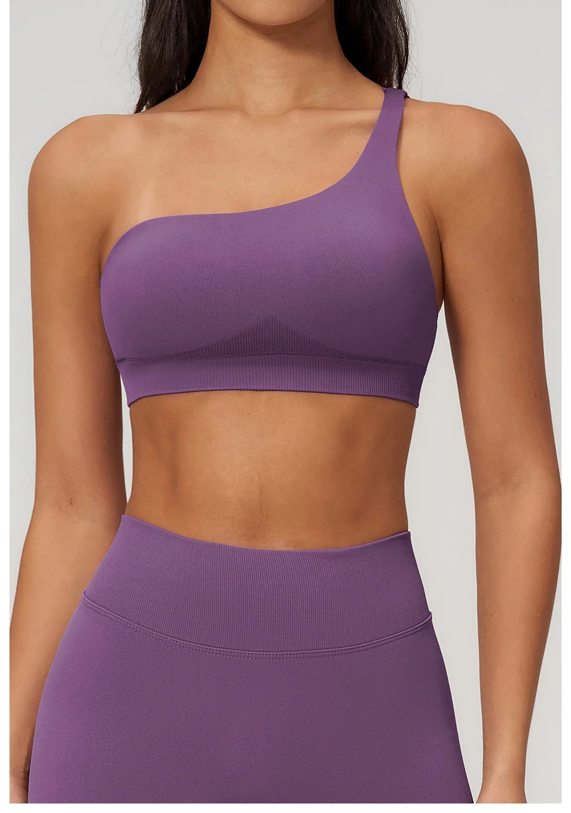 Apex Ritual – Seamless Sport Bra Women – Breathable Shockproof Oblique Shoulder Yoga Bra Sportswear