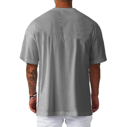 Apex Ritual – Men's Oversized Mesh Gym T-Shirt – Quick-Dry Training & Running Tee