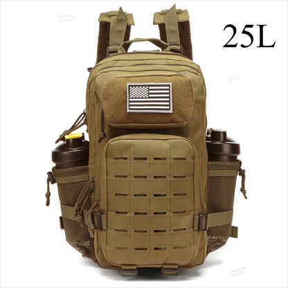 Apex Ritual – Tactical Molle Hunting Backpack 25L/50L – EDC Gym & Outdoor Hiking Rucksack with Bottle Holders