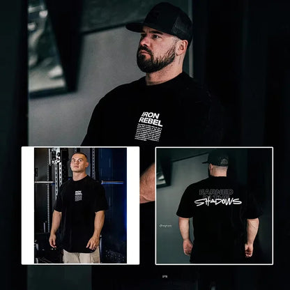 Apex Ritual – Earned Not Given Men's Gym T-Shirt – Bold Text Oversized Crew Neck Lifting Tee