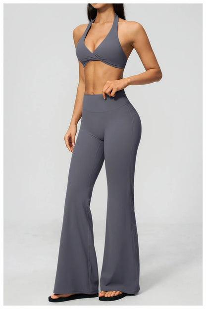Apex Ritual – Yoga Set 2PCS Women – Gym Legging Fitness Bra Crop Top Long Sleeve Sports Suits