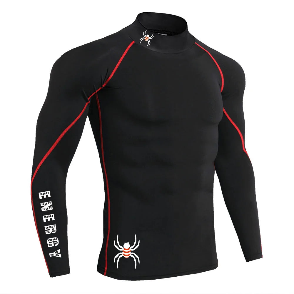 Apex Ritual – Men's Long Sleeve Compression Running T-Shirt – Quick-Dry Bodybuilding Fitness Top