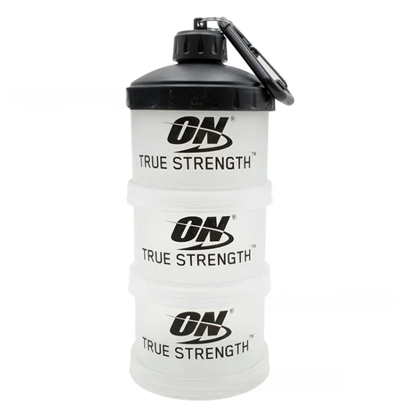 Apex Ritual – 3-Layer Portable Protein Powder Box – Fitness Supplement Funnel Container