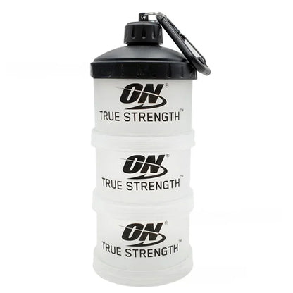 Apex Ritual – 3-Layer Portable Protein Powder Box – Fitness Supplement Funnel Container