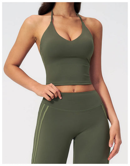 Apex Ritual – Yoga Tank Top Summer Women Deep-V – Fitness Shockproof Push Up Running Vest