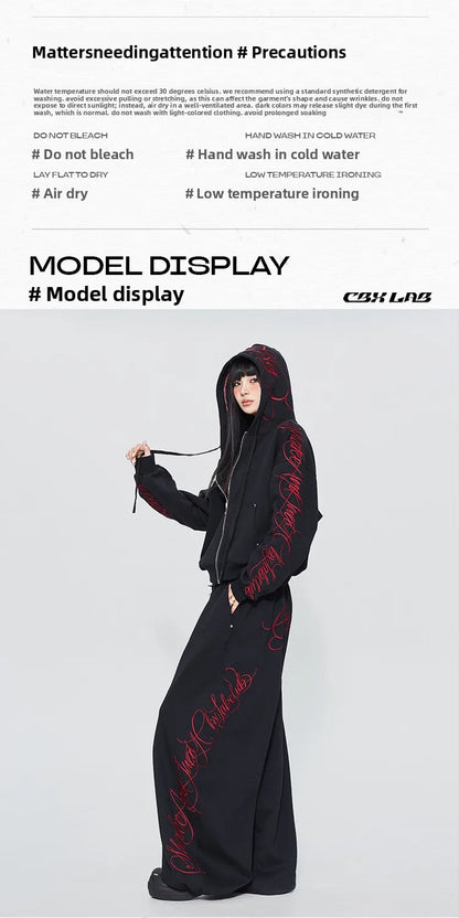 Apex Ritual – Gothic Thorn Body Set – Heavy Duty Hoodie & Sport Pants Women
