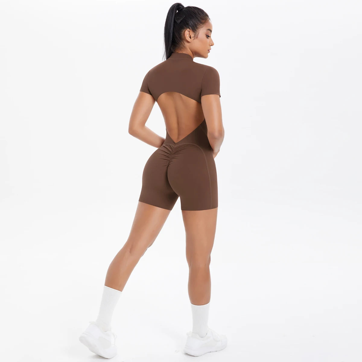 Apex Ritual – Women's One-Piece Training Jumpsuit – Zip-Front Workout Bodysuit