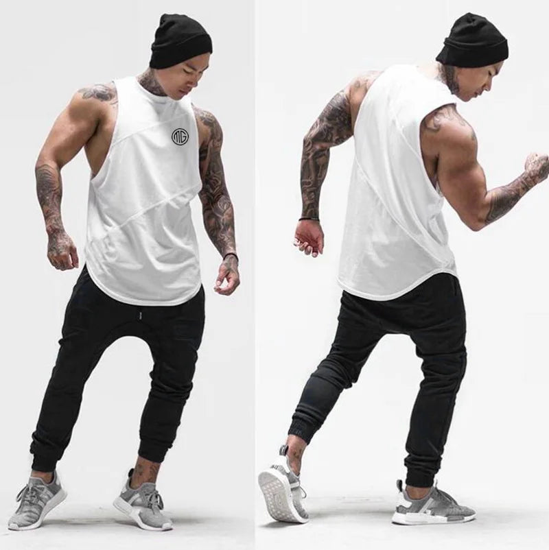 Apex Ritual – Men's Sleeveless Gym Running Vest – Muscle Singlet Breathable Mesh Fitness Tank