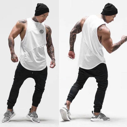Apex Ritual – Men's Sleeveless Gym Running Vest – Muscle Singlet Breathable Mesh Fitness Tank