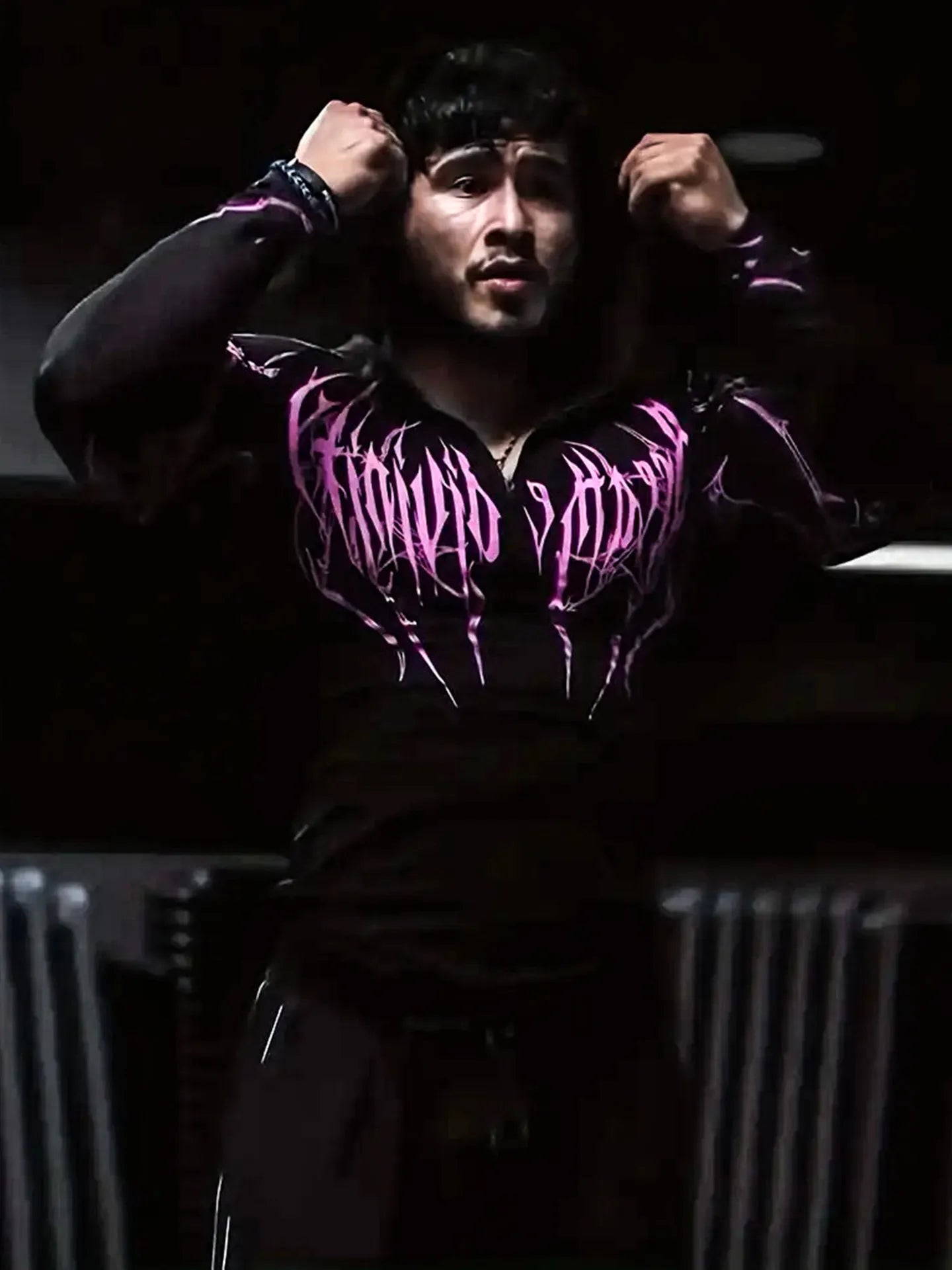 Apex Ritual – Men's Black Hooded Sports Compression Long Sleeve – Subcultural Streetwear Training Top