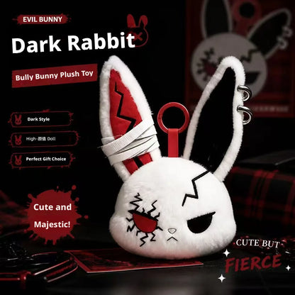 Apex Ritual – Hot Gothic Bunny Plush Keychain – Kawaii Rabbit Bag Charm Key Ring Pendant