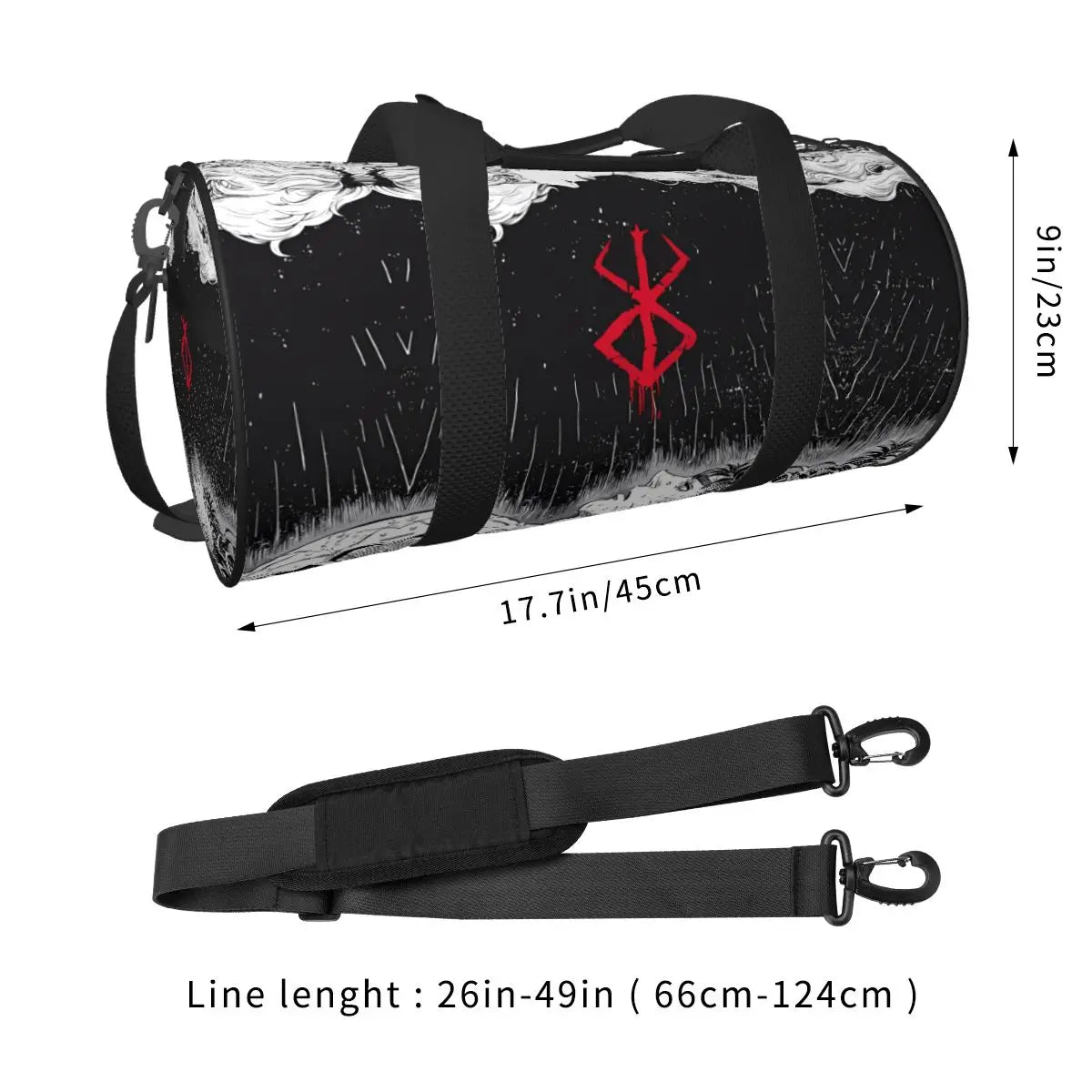 Apex Ritual – Anime Print Gym Bag – Large Capacity Waterproof Sports & Travel Bag