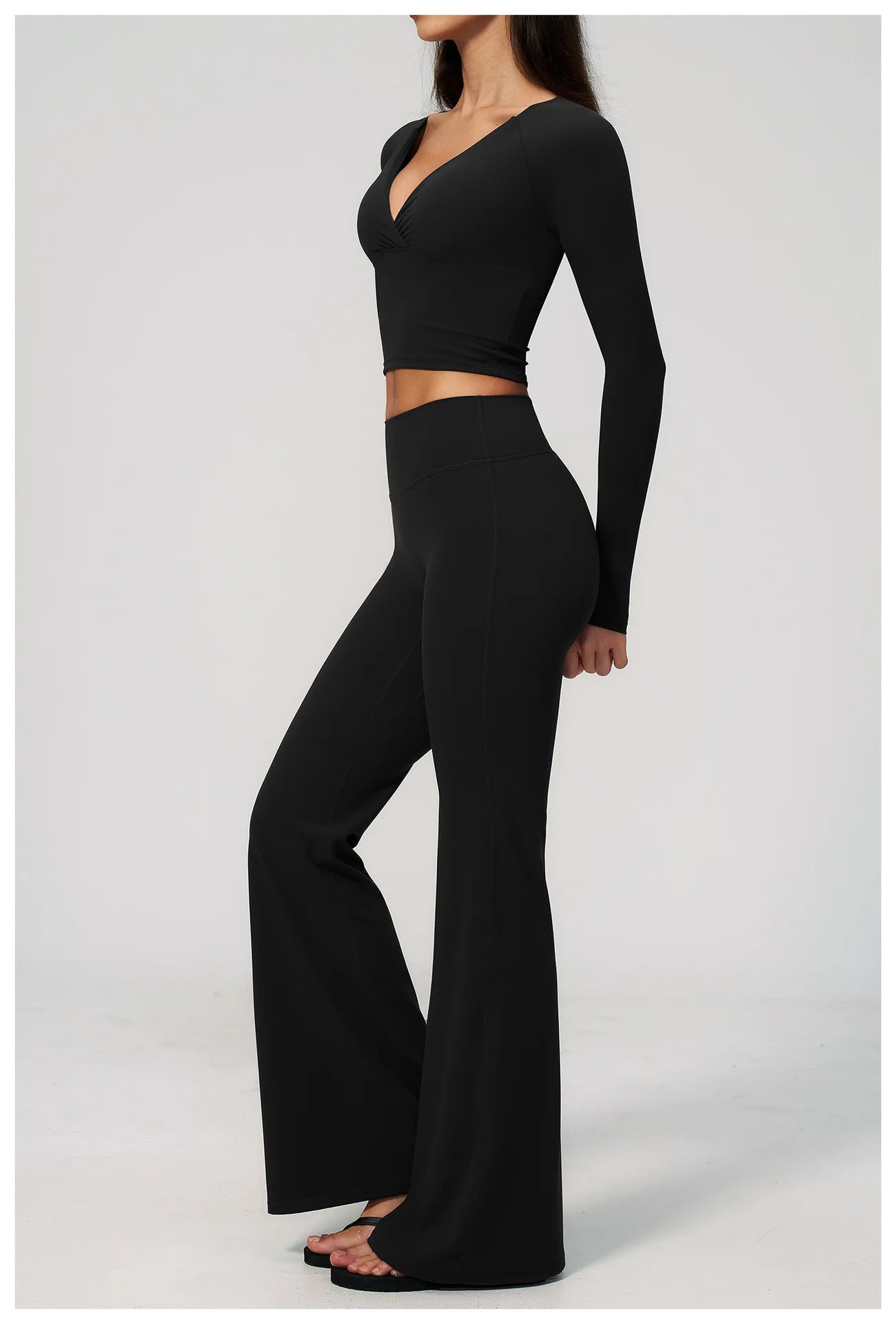 Apex Ritual – Yoga Set 2PCS Women – Gym Legging Fitness Bra Crop Top Long Sleeve Sports Suits