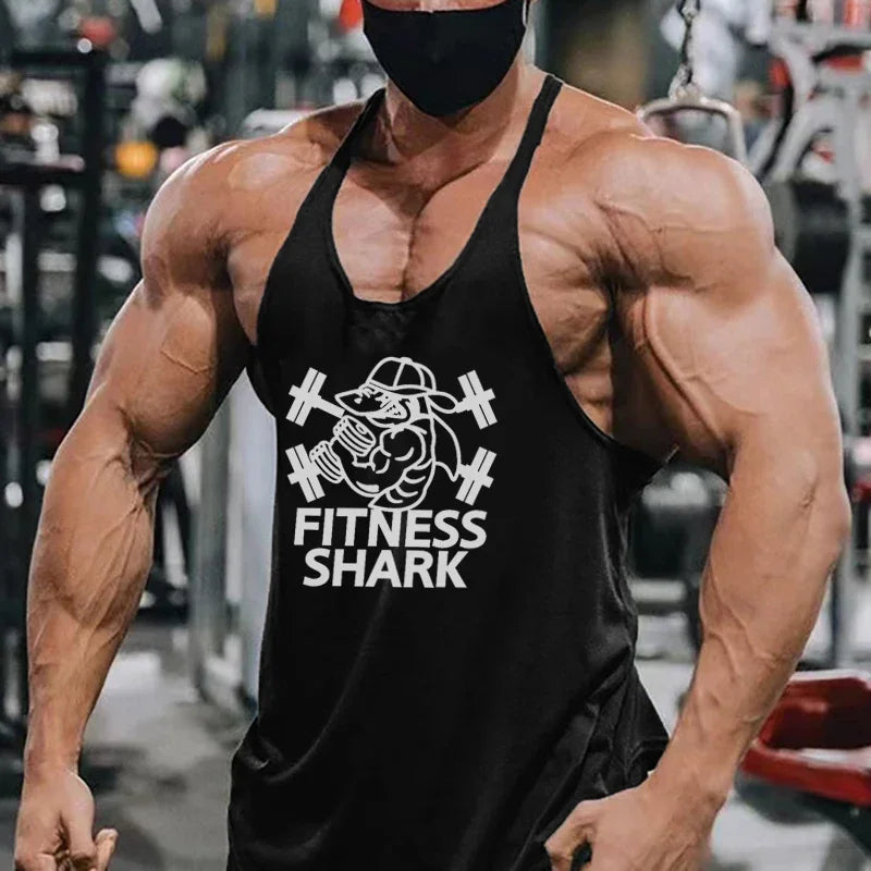Apex Ritual – Men's Y-Back Suspender Gym Tank – Cotton Breathable Bodybuilding Vest