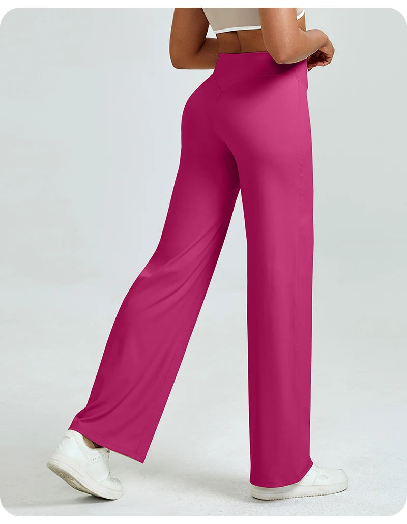 Apex Ritual – Women's High-Waist Straight-Leg Yoga Pants – Relaxed Fit Training Trousers