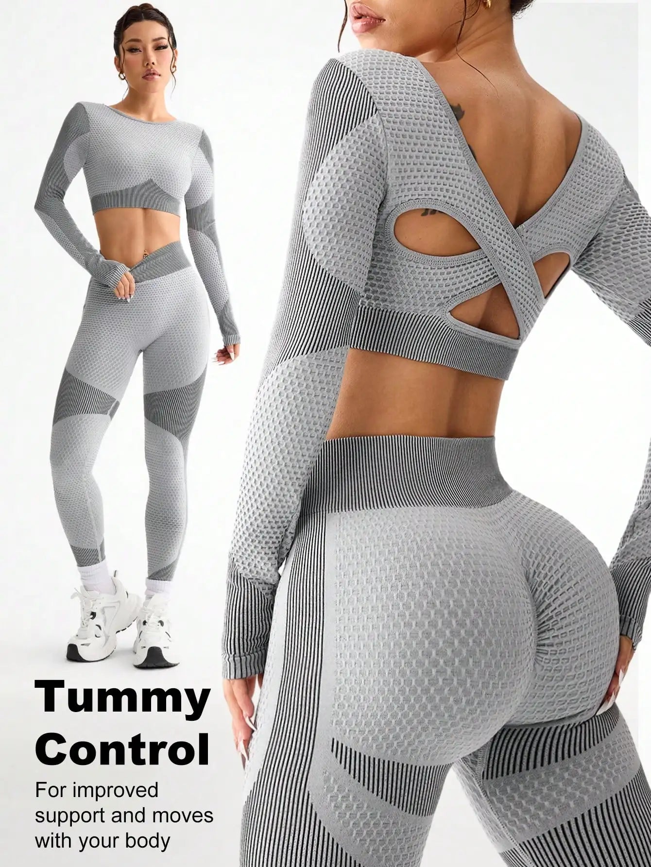 Apex Ritual – Women's 2-Piece Seamless Yoga Set – Bra & Leggings
