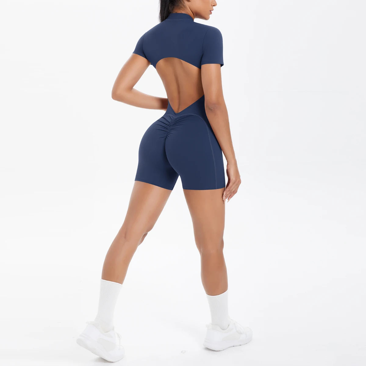 Apex Ritual – Women's One-Piece Training Jumpsuit – Zip-Front Workout Bodysuit