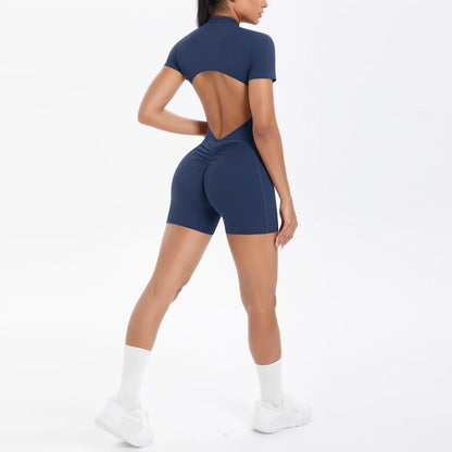 Apex Ritual – Women's One-Piece Training Jumpsuit – Zip-Front Workout Bodysuit
