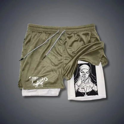 Apex Ritual – Men's 2-in-1 Sports Shorts – Quick-Dry Double-Layered Running Training Shorts