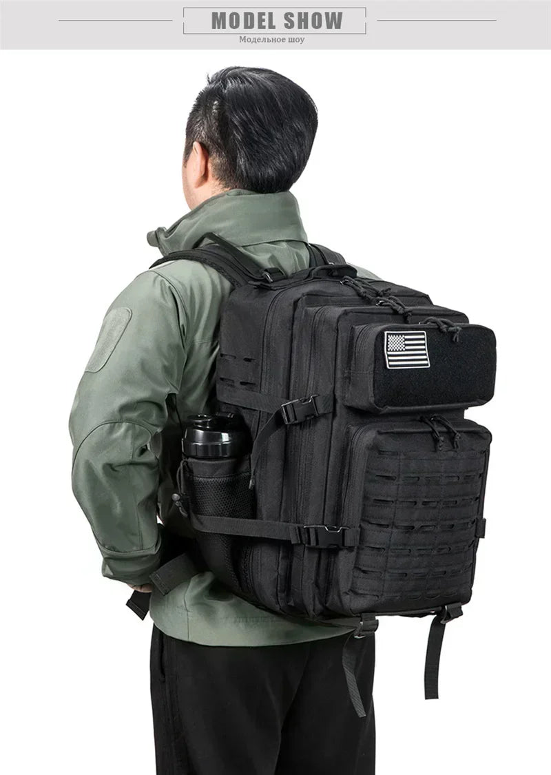 Apex Ritual – Tactical Molle Backpack 25L/45L – Military-Style Gym & Outdoor Hiking Rucksack