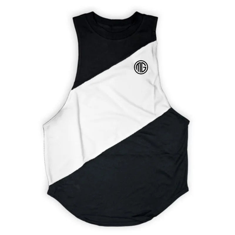 Apex Ritual – Men's Sleeveless Gym Running Vest – Muscle Singlet Breathable Mesh Fitness Tank