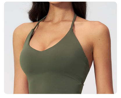 Apex Ritual – Yoga Tank Top Summer Women Deep-V – Fitness Shockproof Push Up Running Vest