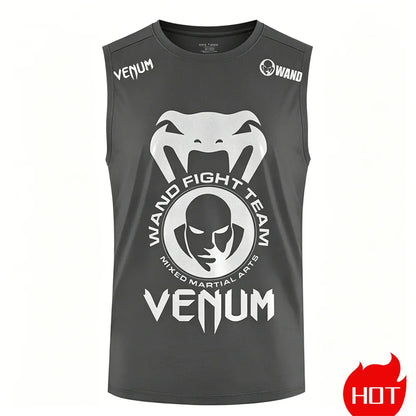 Apex Ritual – Men's 3D Snakehead Fitness Tank Top – Breathable Oversized Sleeveless Graphic Shirt